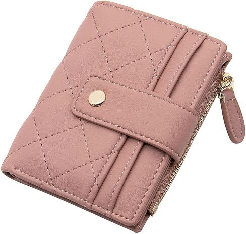 LJCZKA Small Wallet for Women Girls Bifold Zipper Card Holder Wallet Leather Pocket Mini Short Purse with ID Window (Black) in Saudi Arabia