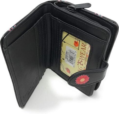Shag Wear Llama Small Animal Wallet for Women Vegan Faux Leather Black 4.5" in Saudi Arabia