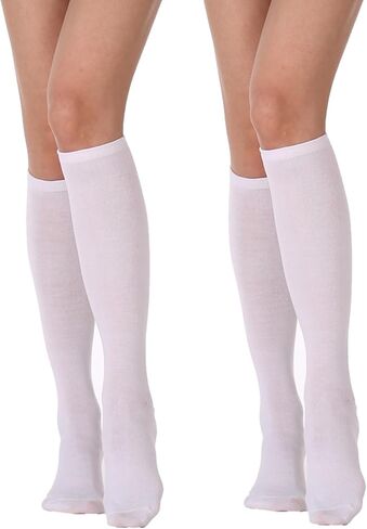 Women's Knee High Athletic Socks Casual Stripes Tube Socks Outdoor Sport Socks 3 Pairs in Saudi Arabia
