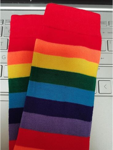 Women's Knee High Athletic Socks Casual Stripes Tube Socks Outdoor Sport Socks 3 Pairs in Saudi Arabia