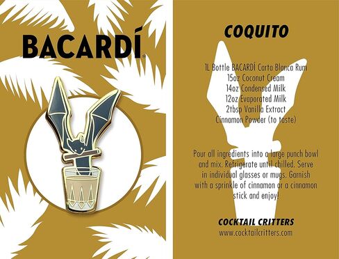 دبابيس المينا كوكتيل باكاردي لمآزر النادل، والسترات، وحقائب الظهر والمحافظ، والقميص وطية صدر السترة البدلة، وشارات الأزرار بروش الأزياء والمجوهرات in Kuwait