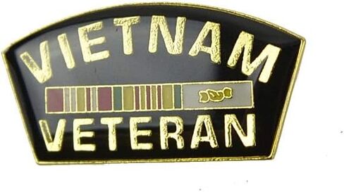 Treasure Gurus Enamel Vietnam War Veteran Ribbon Jacket Lapel Pin Hat Bag Tack US Military Vet Gift in Saudi Arabia
