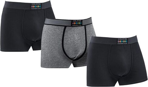 Men's Soft Cotton Boxer Briefs, Pack of 3 in Saudi Arabia