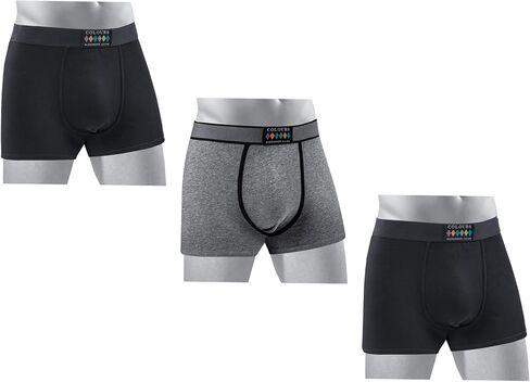 Men's Soft Cotton Boxer Briefs, Pack of 3 in Saudi Arabia