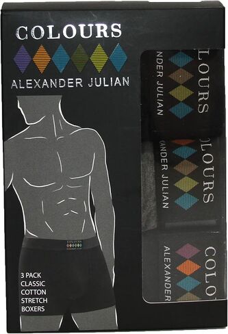Men's Soft Cotton Boxer Briefs, Pack of 3 in Saudi Arabia