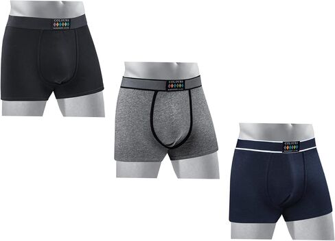 Men's Soft Cotton Boxer Briefs, Pack of 3 in Saudi Arabia