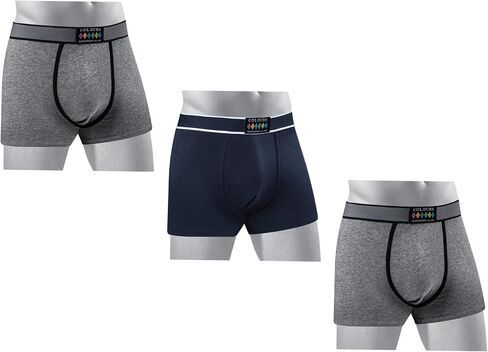 Men's Soft Cotton Boxer Briefs, Pack of 3 in Saudi Arabia