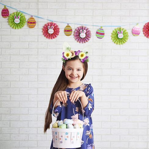 عصابة رأس على شكل أرنب عيد الفصح من آسيكون، مع إكليل زهور للأرانب وتاج للأذن الربيع، أغطية رأس زهرية لحفلات عيد الفصح وأعياد الميلاد للفتيات والحفلات التنكرية والفوتوغرافية، باللون الأبيض in Kuwait