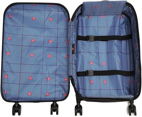 شنطة سفر محمولة قابلة للطي مقاس 22 × 14 × 9 معتمدة من شركات الطيران - مثالية للسفر والاعمال التجارية - حقائب سفر بعجلات - ازرق، 20 انش، خارج الحدود، هيكل صلب متين خفيف الوزن 4 عجلات in Kuwait