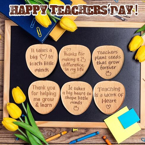 Huquary 30 Pieces Thank You Gift Teacher Gift Wooden Appreciation Keychain Gift for Women Men Teacher Gifts Heart Charm Wooden Keychains Bulk for Teachers' Day Birthday Teacher Appreciation Week in Saudi Arabia