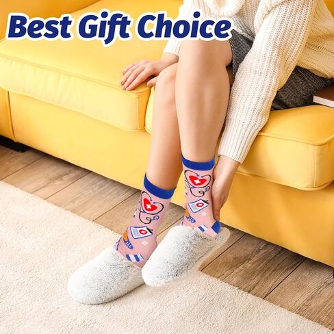 6 أزواج من جوارب الممرضات المرحة، هدايا ممرضات للنساء، جوارب تمريض مبتكرة وممتعة، أفضل هدايا ممرضة على الإطلاق للممرضات الجدد في يوم/أسبوع الممرضات والأطباء والمساعدين وعمال المستشفيات وهدايا تخرج الطلاب in Kuwait