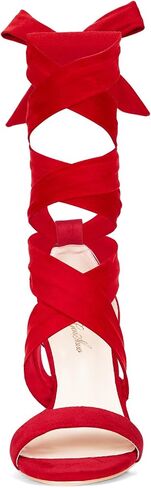GENSHUO Women's Chunky High Heels Lace Up Strappy Block Sandals Open Toe Sexy Dress Heel Comfortable Prom Wedding Homecoming Party Graduation Shoes in Saudi Arabia