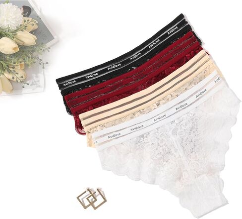 Avidlove Women's Underwear Floral Lace Panties Sexy Hipster Underwear Briefs Panty Set (S-XXL) in Kuwait