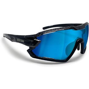 Bertoni Sport Sunglasses Polarized Photochromic Cycling MTB w. Prescription Carrier QUASAR