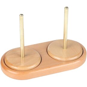 Wooden Yarn Holder, Cute Bear Shape Yarn Ball Holder Crocheting Spindles Twirling Yarn Holder Stand- Firm Base - Smooth Material Reduce Winding Knitting Tool - 6.3 * 4.6inch