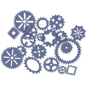 Roylco R-58624 Gears Stencils, Assorted Sizes, Grade: Kindergarten to 3 (Pack of 15)