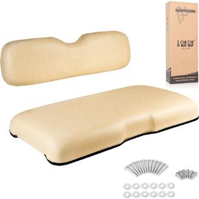 10L0L Golf Cart Front Seat Assembly Kit for EZGO RXV 2008-up, Factory Style Seat Bottom Cushions & Seat Back, Oyster White