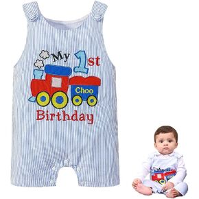 1st Birthday Baby Boys Outfit 1 Year Newborn Onesie My First Birthday Clothes Romper Jumpsuit Suit