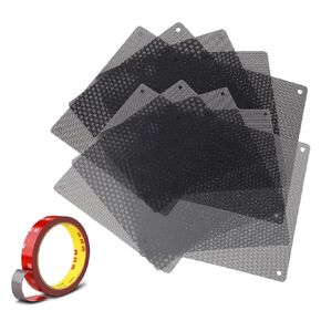 10-Pack DIY PC Fan Dust Filters with PVC Self-Adhesive Tape - Computer Dust Covers for Effective Dust Filtration and Protection (3.15x3.15in/80mmx80mm)