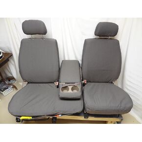 Durafit Seat Covers, Made to fit 2000-2004 Tundra Front 40/60 Split Seats with Fold Down Console. Charcoal Waterproof Endura.