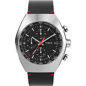 Timex Men's Legacy Tonneau 42mm Watch - Black Strap Black Dial Stainless Steel Case