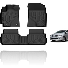Floor Mats & Cargo Liner Set for 2014-2019 Corolla only Sedan Waterproof All Weather Guard Floor Liners Car Mats Automotive Cargo Mat Floor Liners Trunk Mat Corolla Trunk Liner