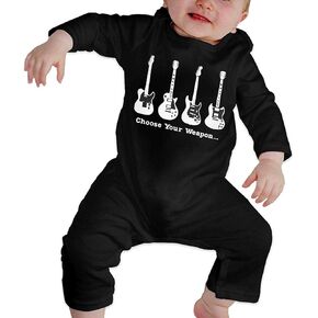 Choose Your Weapon Music Guitar Boutique Baby Bodysuit Onesie Unisex Long Sleeve Black