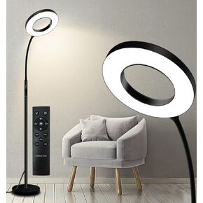 Sofa Standing lamp Floor lamp Side Reading Lamps 3-Color Tall Standing Pole Light with Remote for Live Stream Learning and Reading Living Room,Bed Room,Home Office