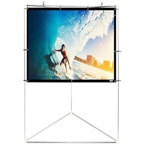 Pyle 72" Outdoor Portable Matt White Theater TV Projector Screen w/ Triangle Stand - 72 inch, 16:9, 1.15 Gain Full HD Projection for Movie / Cinema / Video / Film Showing outside Home - PRJTPOTS71