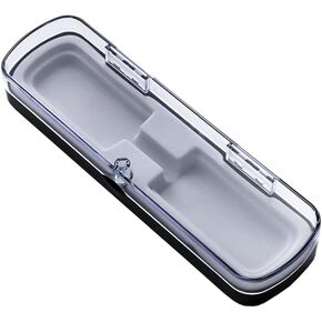 1 Piece Pen Case Pen Gift Box Pen Storage Case Plastic Pen Display Case Pencil Boxes Ballpoint Pen Box Rectangle Ballpoint Pen Case Single Pen Display Storage Case Tube, Grey