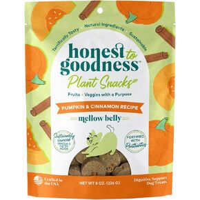 Honest to Goodness Plant Snacks Golden Years Blueberry & Carrot Recipe Dog Treats, Enriched with Omega 3s & Postbiotics, 8oz