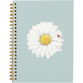 Daisy Notebook Journal, Daisy Gifts, Cute Notebooks for Women Girls, College Ruled Hardcover Spiral Notebook Journal for Work Notes Journaling 5.5x8.3