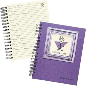 Write it Down series by Journals Unlimited, Guided Journal, Me, A Personal Journal, Full-size 7.5"x 9", Purple Hard Cover, Made in USA
