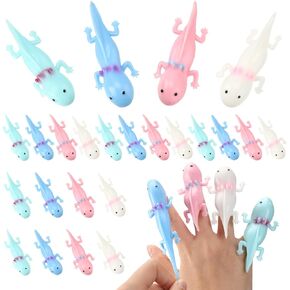28 Pcs Rubber Axolotl Slingshot Sensory Fidget Toy Axolotl Party Favors Axolotl Gifts Axolotl Party Supplies Valentine's Day Gifts Stress Relief Toys for School Classroom Exchange Prizes