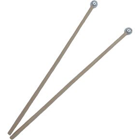 1 Pair Bell Mallets Percussion Round Metal Head Glockenspiel Sticks 16 Inch Xylophone Mallet with Wooden Handle Ethereal Drumstick Percussion Sticks Hammer for Chime Woodblock Long