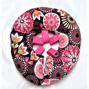 Pink Medallion- Made in USA Puppy Bumpers 100% Cotton Stuffed Safety Fence Collar to keep your pet safely on The right side of The fence. (Up to 10")