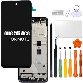Replacement for Motorola Moto One 5G Ace LCD Screen with Frame for Moto ONE 5G UW Ace XT2113-2 LCD Display Touch Screen Digitizer Assembly with Repair kit (Not for ONE 5G,ONE 5G UW)
