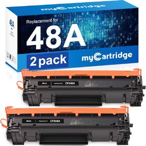 myCartridge 48A Toner Cartridge Black Compatible for HP 48A Toner Cartridge HP Pro MFP M15w M29w M28w M15a Printer, CF248A(2 Pack)