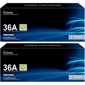 36A Black Toner Cartridge 2 Pack CB436D | 36A Ink Cartridge Replacement for HP 36A Toner Cartridge Works with Laser M1522n MFP M1522nf MFPM1120 MFPP1505 P1505n Printer | CB436A 36A Cartridge