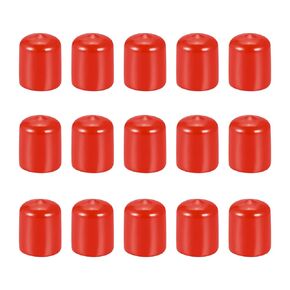 DMiotech 15 Pack 20mm ID Black Screw Thread Protectors Rubber End Caps Bolt Covers for Screw Bolt Furniture Pipe