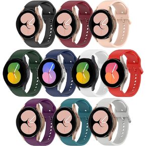 HSWAI 10 Pack Compatible with Samsung Watch 4 Bands/Samsung Watch 5 Bands 40mm 44mm/Galaxy Watch 6 Band/Galaxy Watch 5 Band Pro 45mm/Galaxy Watch 4 Band Classic 42mm 46mm for Women Men (Small)