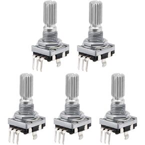 uxcell 360 Degree Rotary Encoder Code Switch Digital Potentiometer 3 Pins 20mm 5pcs