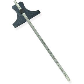 PRAZTECH® مقياس العمق من الفولاذ المقاوم للصدأ من 0 إلى 150 مم (0 إلى 6 بوصات) - قياس متري وإمبراطوري in Kuwait