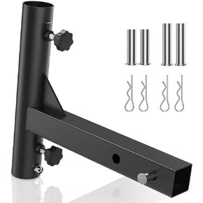 2022 Upgraded Most Stable Car Flag Hitch Mount Holder 2" Hitch Receivers All Metal Heavy Duty Car Flagpole Hitch Mount Compatible for Jeep, SUV, RV, Pickup, Truck, Camper, Trailer