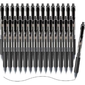M&G 30 Pcs Gel Pens, 0.5mm Black Ink Gel Pen Fine Point Pens, Retractable Gel Ink Rollerball Pens, Quick Dry Gel Ink Pens with Large Capacity Ink Smooth Writing for Office School Women Men (Modern)