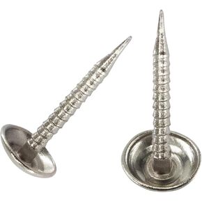 100 PCS Mini Upholstery Nails, 4/5" Decorative Furniture Tacks, Round Head Furniture Thumb Pushpins DIY Tacks for Sofa Bed Message Board Photo Walls, Black