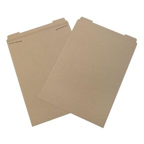 Aviditi 20" x 27" Stayflats Rigid Flat Mailers, Kraft, For Keeping Documents, Photos, and Artwork Protected During Shipping (50 Pack)