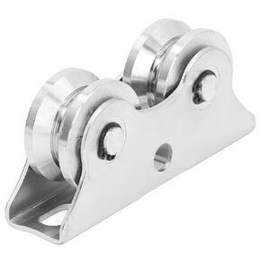 Groove Wheel, V Shaped Double Bearing Caster with Bracket Stainless Steel for Heavy Duty Inverted Track Rolling Sliding Gate Sliding Gate Hardware Metal Roller Sliding Gate Rollers