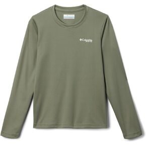 Columbia Youth Boys Terminal Tackle PFG Bait Jumper Long Sleeve, Cypress/PFG Y Bait Jumper Fresh, X-Large