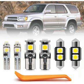 9pcs Interior LED Lights Bulb Kit for Toyota 4Runner 1996 1997 1998 1999 2000 2001 2002 LED Map Dome Lights Super Bright 6000K White LED Interior Light Bulbs Package + Install Tool